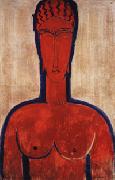 Amedeo Modigliani Large red Bust oil painting artist